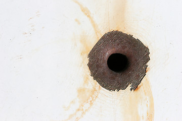 Image showing bullet hole