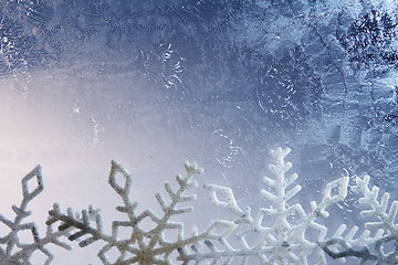 Image showing Frozen glass background