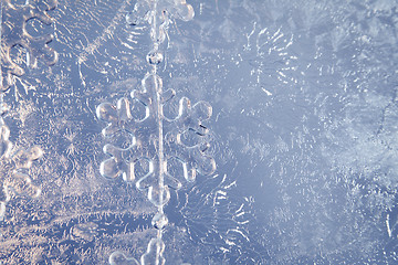 Image showing Frozen glass background