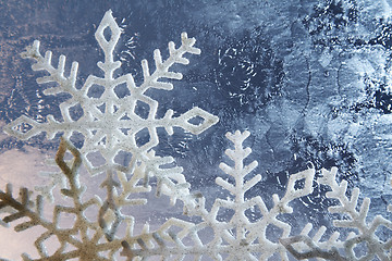 Image showing Frozen glass background