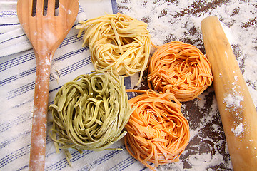 Image showing Assortment of different  italian pasta