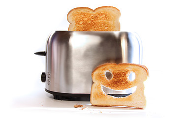 Image showing Toaster with slices of toast 