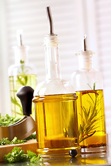 Image showing Assortment of olive oils