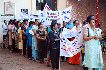 Image showing Women's Demonstration in India