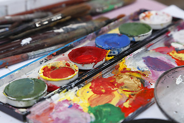 Image showing Painter's desk