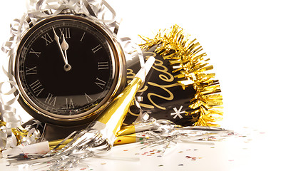 Image showing Waiting for the New Year with clock