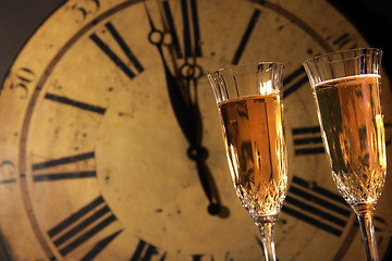 Image showing Celebrating New Years with champagne