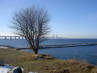 Image showing öresunds bridge in malmö in sweden