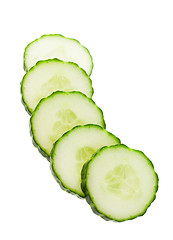 Image showing English Cucumber Slices