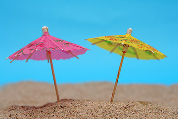 Image showing Summer umbrellas