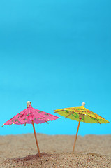 Image showing Summer umbrellas