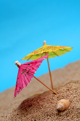 Image showing Summer umbrellas