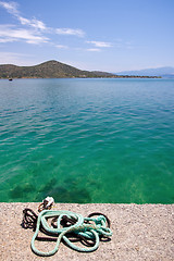 Image showing Rope on a pier