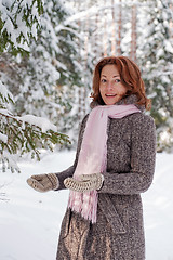 Image showing Woman in forest