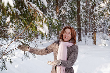 Image showing Woman in forest