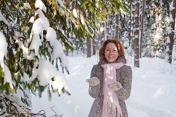 Image showing Woman in forest