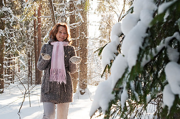 Image showing Woman in forest