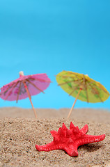 Image showing Summer umbrellas