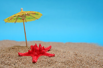 Image showing Summer umbrellas