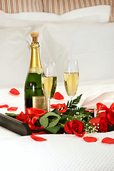 Image showing Romantic evening with champagne 