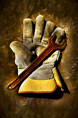 Image showing Used work gloves