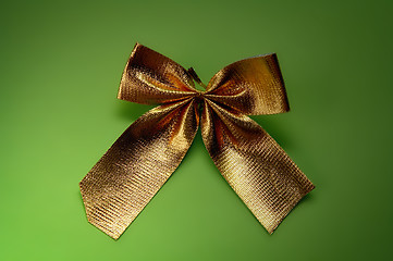 Image showing Golden-green christmas decoration