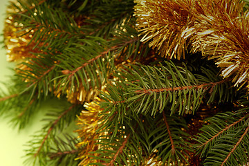 Image showing Golden-green christmas decoration