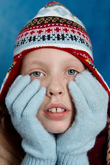 Image showing Winter dressed girl