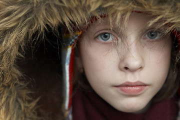 Image showing Winter dressed girl