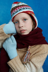 Image showing Winter dressed girl