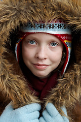 Image showing Winter dressed girl