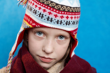 Image showing Winter dressed girl