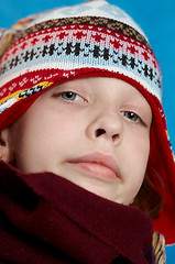 Image showing Winter dressed girl