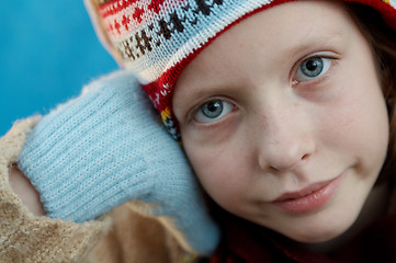 Image showing Winter dressed girl