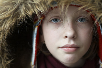 Image showing Winter dressed girl