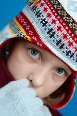 Image showing Winter dressed girl