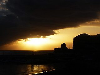 Image showing Puerto Rico Beachfront Sunset View 