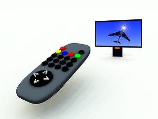 Image showing TV Control And TV 