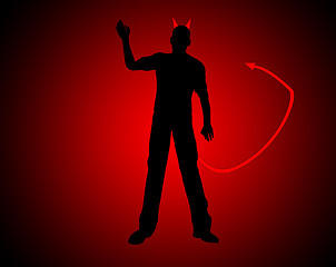 Image showing Silhouetted Devil