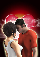 Image showing Face To Face Couple