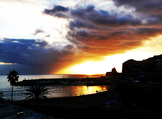 Image showing Puerto Rico Beachfront Sunset View 