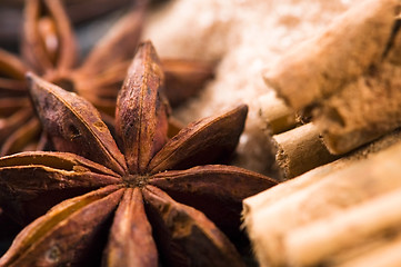 Image showing aromatic spices with brown sugar