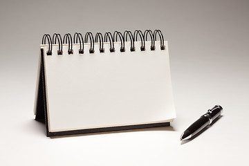 Image showing Blank Spiral Note Pad and Pen