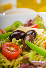 Image showing italian fusilli pasta salad