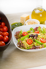 Image showing italian fusilli pasta salad