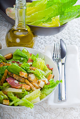 Image showing fresh homemade ceasar salad