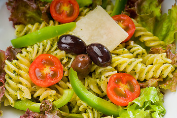 Image showing italian fusilli pasta salad