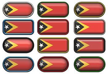 Image showing twelve buttons of the Flag of East Timor