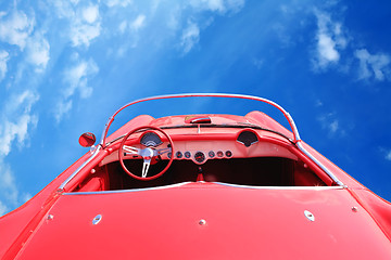 Image showing Vintage American Red Car 60's