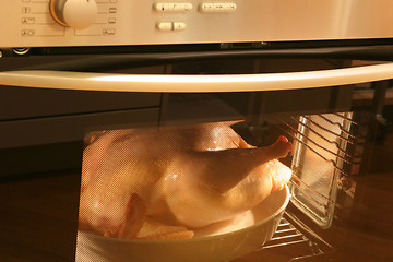 Image showing cristmas turkey in the dutch oven